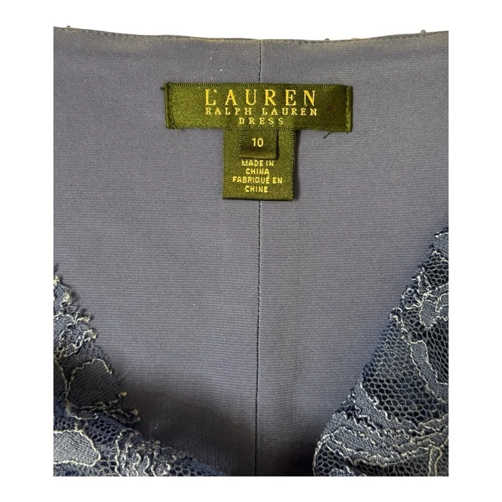 RALPH LAUREN Womens Petite
Sleeveless Bodycon Dress Blue Floral Size 10 - Picture 5 of 5